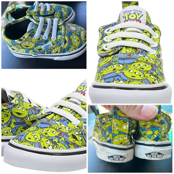 Vans Toy Story Alien Print Sneakers - Glow in the dark size 4.5 toddler - Picture 1 of 6